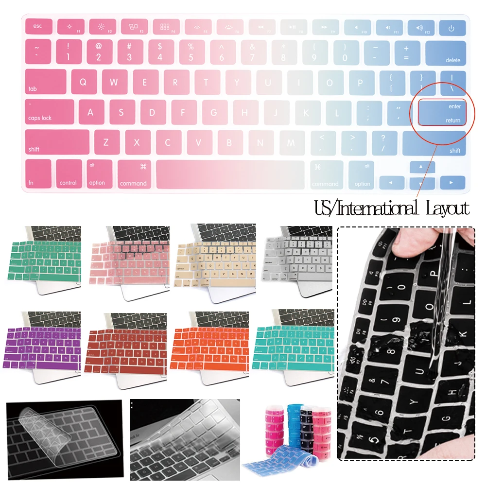 Keyboard Cover for Macbook Air 13 Inch A1369 A1466 A1342 / Pro 13" A1278 A1425 A1502/ Pro 15 Inch A1286 A1398