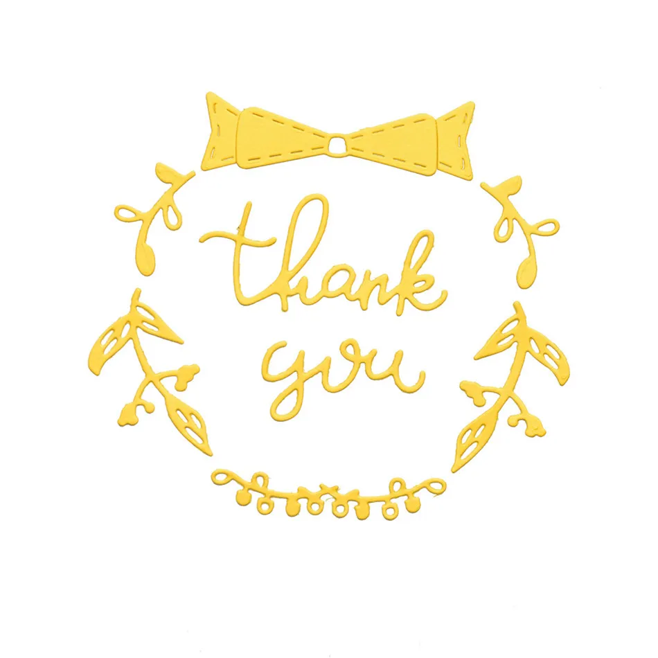

YaMinSanNiO Thank You Words Die Letter Metal Cutting Dies Scrapbooking Embossing Dies Cut Stencil Cards Craft Dies for New 2019