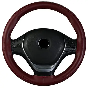 

DIY Leather Steering Weel Cover Hand-stitched Car Steering Wheel Cover Steering-Wheel Braid Stitch On Wrap With Needle Thread