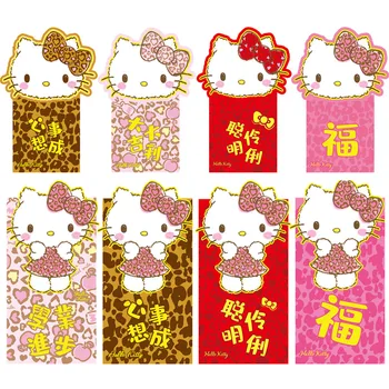 

Leopard Color Big Kitty Head Red Packet 2020 Chinese Rat New Year Red Envelope 17*9CM 4 Packs 12 Pcs