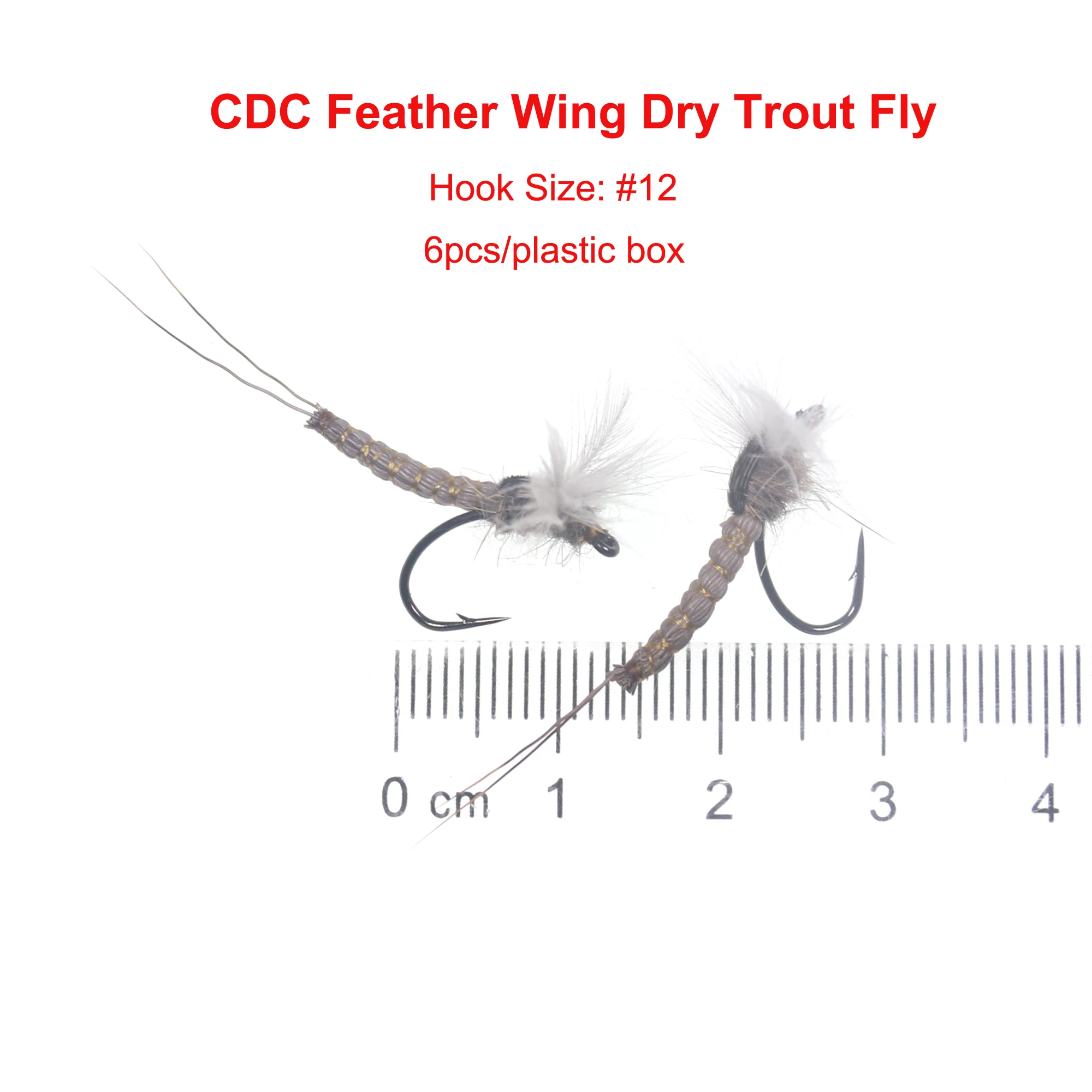 Wifreo 6 шт. Серый Цвет CDC может лететь форель Рыбалка сухие мухи 14# колючие крючки рыболовная приманка