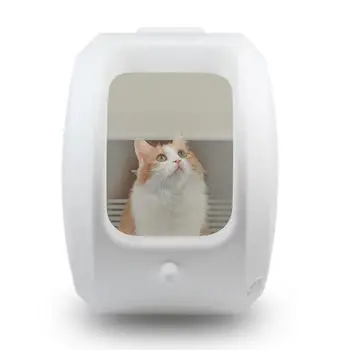 

Semi-closed Cat Litter Box Semi-automatic Cat Toilet Basin Shit Cat Litter Dump Large Fully Enclosed Sand Basin