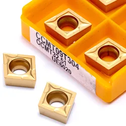 Ccmt09t304 vp15tf ue6020 us735 aço inoxidável fresa ccmt 09t304 rosca de alta qualidade torneamento ferramenta torno carboneto inserção