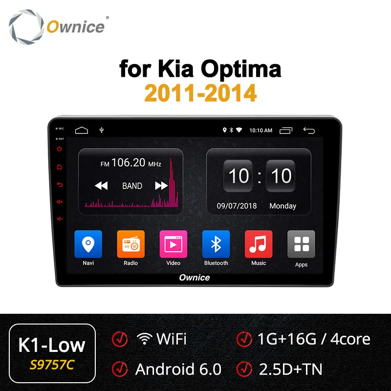 Ownice K6 K5 K3 " Android 9,0 автомобильный dvd-плеер для Kia Optima 2011 2012 2013 Gps Автомобильный мультимедийный 4g Lte радио Carplay