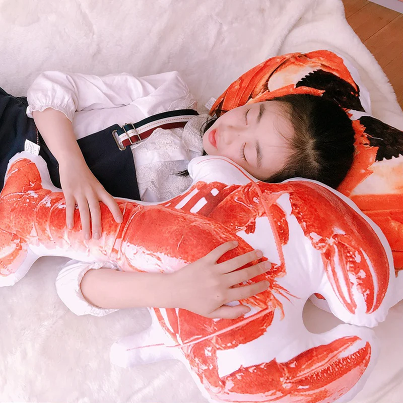 1PC 12/40/62cm Simulation Lobster Plush Toy Pillow Stuffed Sea Crab Animal lobster pillow Creative Soft Kid Toys | Игрушки и хобби