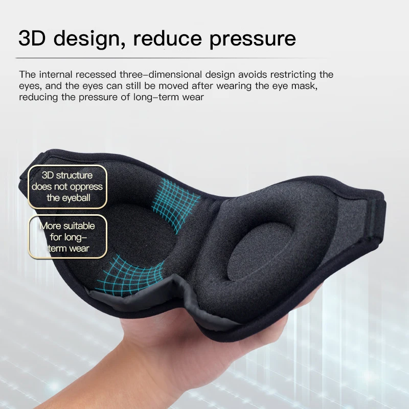 3D Sleep Mask Eyeshade Blockout Light Eyepatch Sleeping Mask for Eye Women Men Blindfold Nap Travel Relax Sleeping Aid Slaapmask