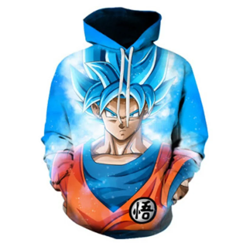 Dragon Ball Z Super Saiyan Goku Men Women Anime Pullover Hoodie Sweatshirts Tops 