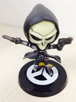

Black White 10cm Overwatch Grim Reaper Gabriel Reyes Q Posket Figure High Quality Pvc Models Colection Toys Gifts Figures