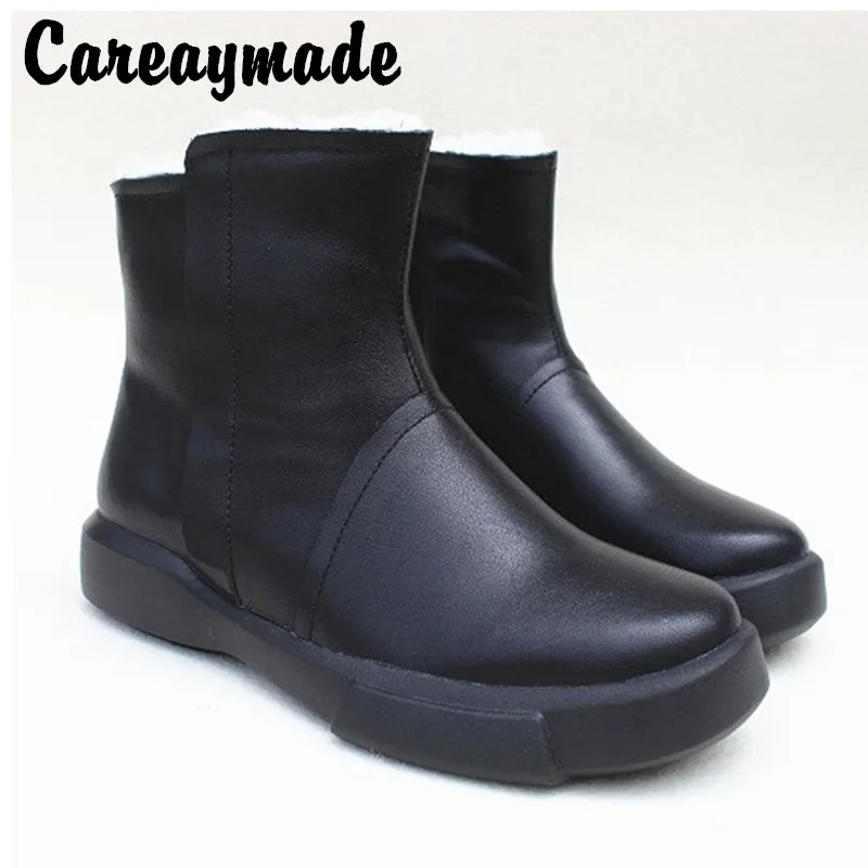 Кожаные ботинки Careaymade из чистой шерсти теплые большие хлопковые овечьей кожи