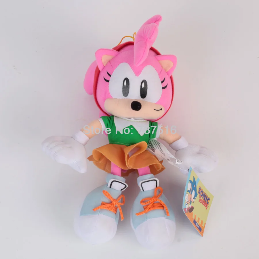 Amy Rose Новая серия супер Соник фиолетовый сиреневый Кот разный мир принцесса Блейз Кот Amy Rose плюшевые куклы мягкие игрушки подарки - Цвет: Amy Rose