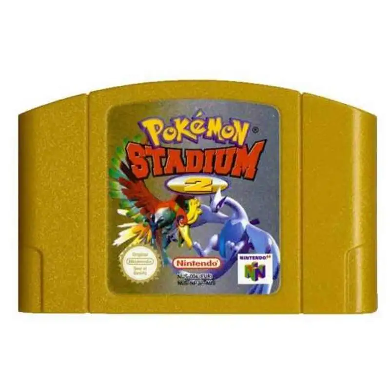 Игровой картридж N64 для видеоигр 64 бита американская версия Pokemon Stadium 2 Золотой