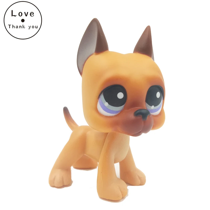 244 Лпс стоячки кошки собаки игрушки Редкий Старый pet shop lps игрушки коллекция подставки короткие волосы котенок желтый такса собака колли отличный Дэн спаниель Оригинальная фигурка - Цвет: 244