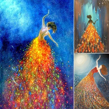 

Abstract Dancing Girl Paintings Distinctive Painting Full Drill Square/Round 5D Diamond Painting Mosaic Needlework Paintings