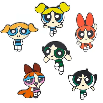 

Free shipping Anime Flying police women Brooch Students Cartoon Badge Creative Garment Accessories Graphic Customize brooches