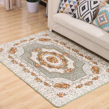 

Luxury Living Room Carpet 130*190cm Big Size 3 Layer Bed Room Rug Fleece Fabric Anitslip Jacquard Rose Bed Room Mat European Rug