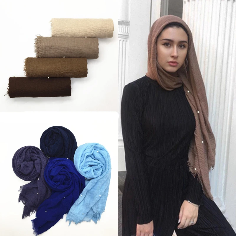 Women Female Gold Wire Islamic Muslim Hijab Lady Head Wrap Elastic Shawl Scarf E