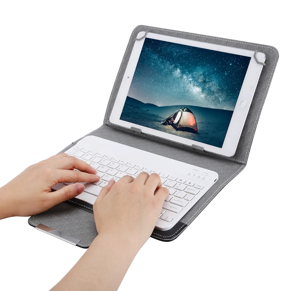 

Keyboard Case Laptop PU Protective Case Cover Universal Keyboard Cases 10inch With BT Keyboard For Android Dropshipping