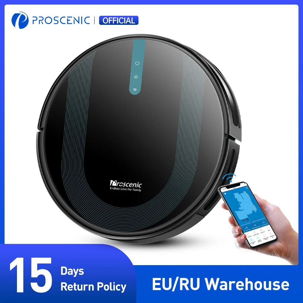 Робот-пылесос Proscenic 850P с функцией сухой и влажной уборки 3000 Па | Бытовая техника