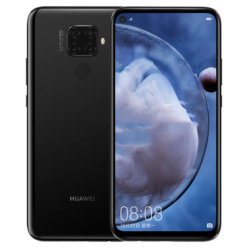 HUAWEI nova 5z сотовый телефон 4000 мАч kirin 810 задний 48,0 МП AI 4 съемка спереди 32 млн портрет Супер Ночной вид Google - Цвет: Black