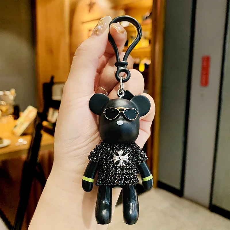 Bearbrick Keychain Key Ring Figure Pendant Toy Supreme Bear Gift