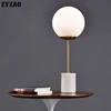 Postmodern Simple Marble Base Table Lamp Nordic Living Room Home Deco Glass Ball Desk Lamp Bedroom Bedside Lamp Simple Tafellamp 3