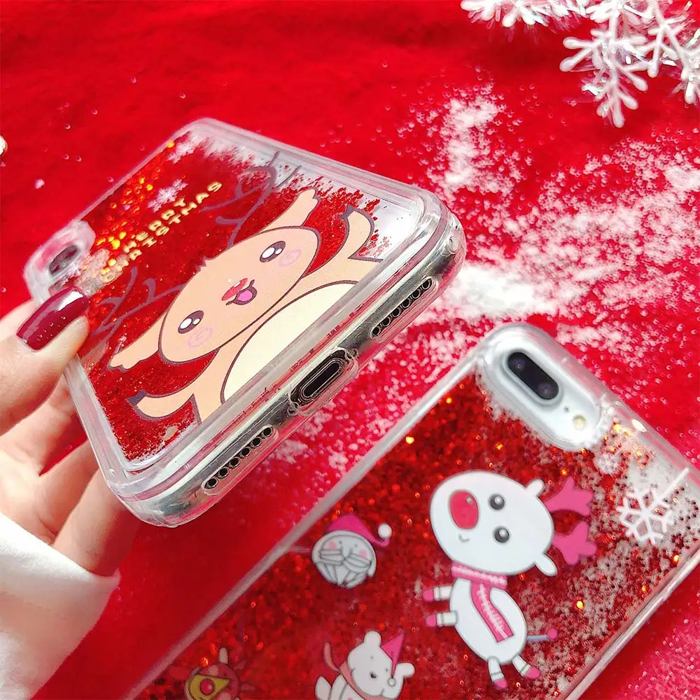 Чехол KISSCASE на Рождество и новый год для iPhone XS MAX XR X 8 7 чехол с зыбучим песком Санта