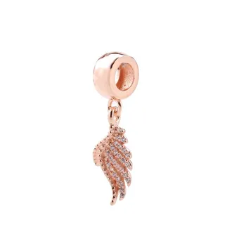 

Original 925 Sterling Silver Charm New Magnificent Feather Pendant Fit Pandora Women Bracelet & Necklace Diy Jewelry