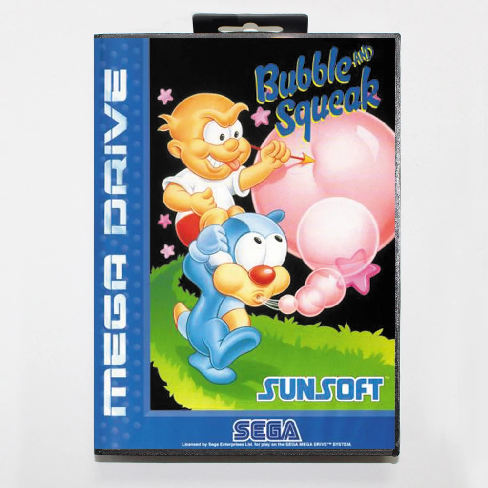 Пузырчатая и пищастая игровая карта в коробке 16bit MD для Sega MegaDrive Genesis System |