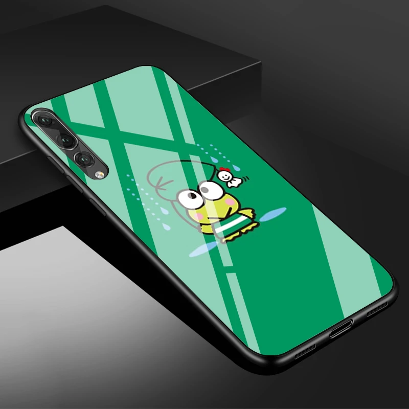 cute huawei phone cases Keroppi Kính Cường Lực Điện Thoại Ốp Lưng Cho Huawei P20 P30 P40 P40 Lite Pro Psmart Giao Phối 20 30 Bao Vỏ phone case for huawei