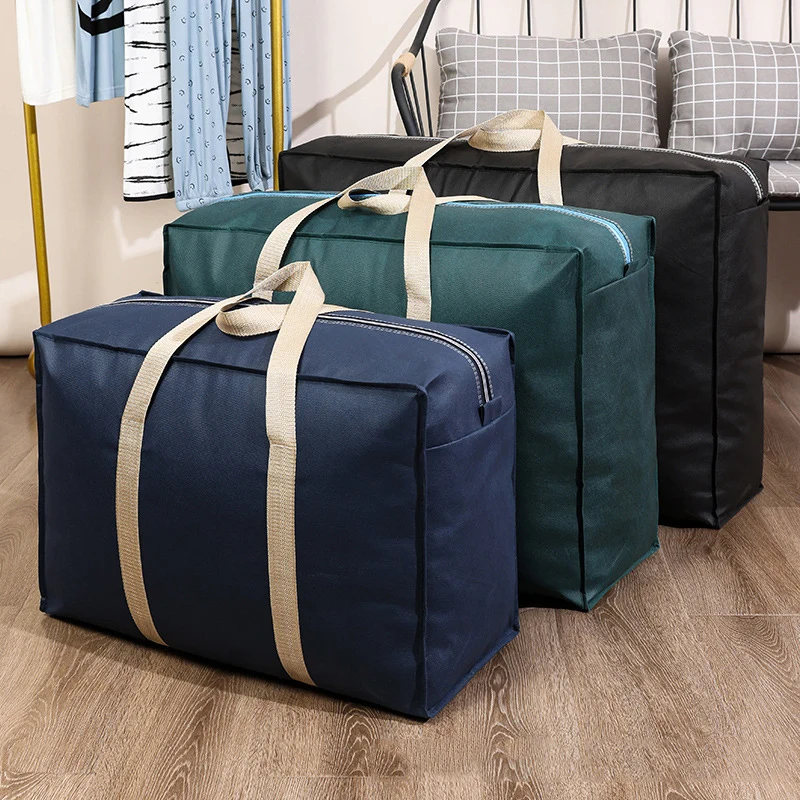 Waterproof Travel Luggage Handbag Durable Home Clothes Storage Bags With Zipper Quilt Blanket Organizer Sorting Bags Foldable