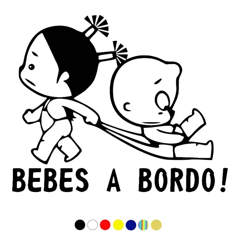 Cs1050 18x15 Cm Bebes A Bordo Funny Car Sticker Vinyl Decal For Auto