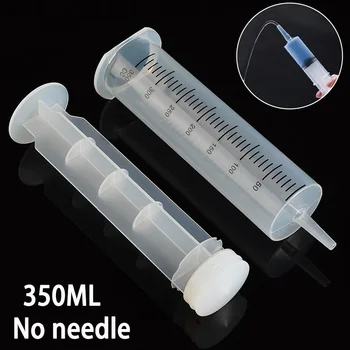 

1pc New Clear 350ml Large Capacity Plastic Disposable Syringe Feeding Inlet Pump Oil Measuring Syringe Tools