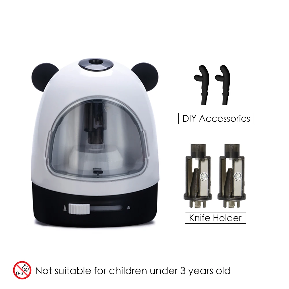 SML 1pcs Student Stationary Electric Pencil Sharpener Dual Holes Battery Operated Cute Pencil Sharpener School Supply as Gift