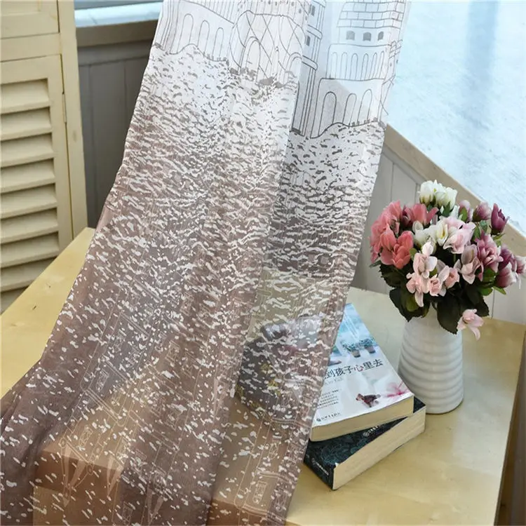 Brown Tulle Topfinel затемненные шторы для гостиной, детские шторы для детской комнаты, спальни, мультфильм, шторы с замками, милые шторы, подарок - Цвет: Brown Tulle