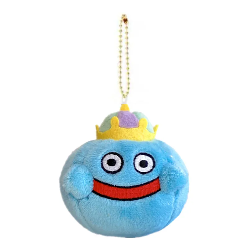 New Cute Cartoon Dragon Quest Smile Slime King Plush Keychain Small Pendant 8CM Kids Stuffed Toys For Children Gifts