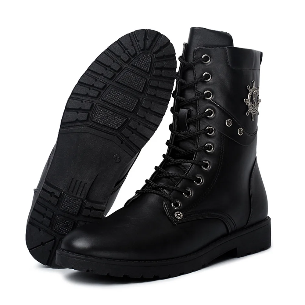 IMAXANNA армейские ботинки мужские военные кожаные армейские ботинки с пряжкой мужские ботинки в байкерском стиле обувь для прогулки ботильоны