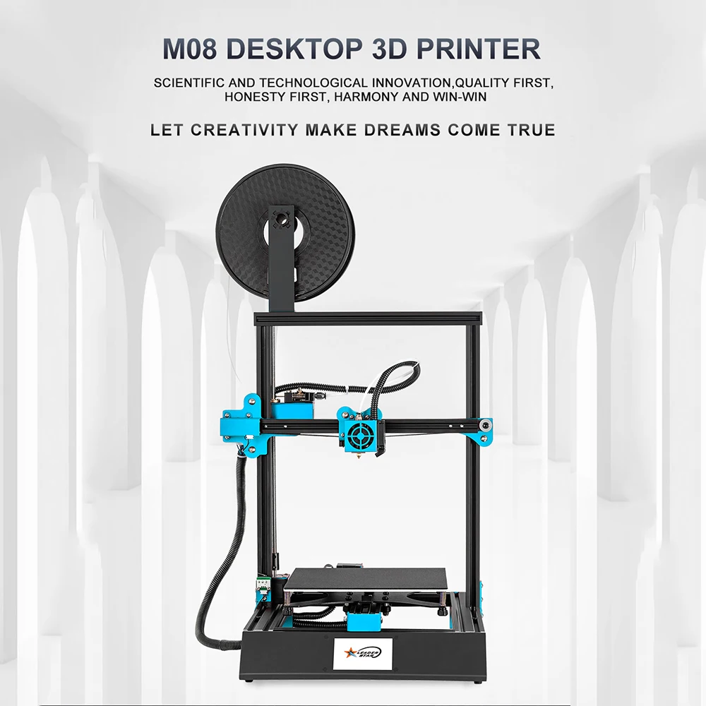 Высокоточный 3,5 дюймов DIY 3d принтер размер печати 220*220*270 мм набор инструментов со стеклом и алюминиевой подложкой и 10 м нити