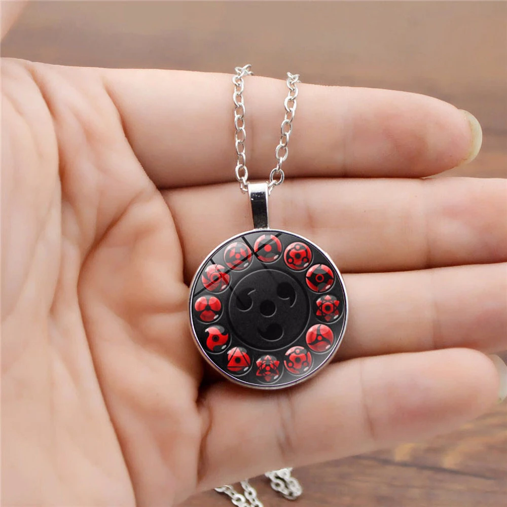Waliicorners Classic Japanese Anime Accessories Akatsuki Itachi Jewelry Men's Chain Sharingan Pendant Necklace 11 H0a679d96c1a44640a9f9fc9a0055cab2e
