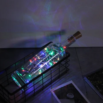 

2 m Fairy Tale LED Cork Star Light String Silver Line Waterproof Multiple Color Choice Glass Bottle Mouth Decoration