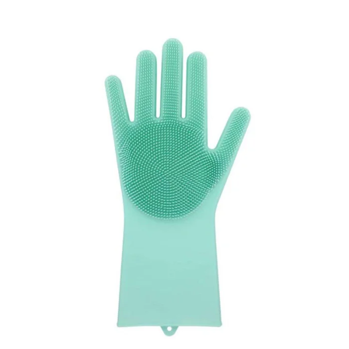 1 шт. Волшебные силиконовые Чистящая Щетка скраб перчатки термостойкие скраб инструмент JS22