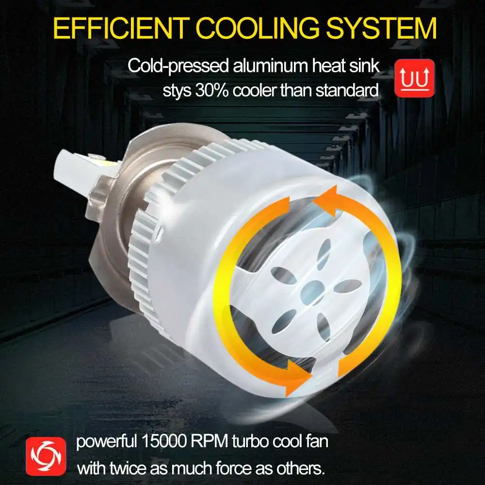 C6 светодиодный фар Hulbs H7 светодиодный Автомобильные фары H1 H4 H7 H11 9005 9006 3000K 72W 12V 24V 7600LM IP67 авто светодиодный лампочка для фар