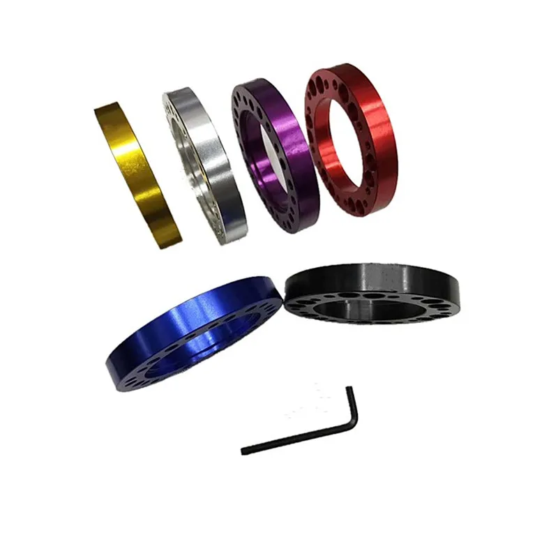 Super-thin 12.5mm universal steering wheel heightening pad for automobile refitting high-quality aluminium steering wheel pad