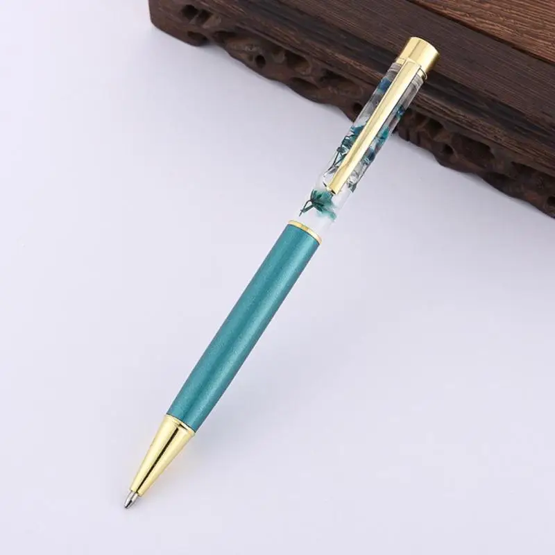 1pc Luxury Flower Metal Ballpoint Pens 1mm Business Quality Supplies Gift For Kids Pens Office Stationery School High Girls V8W8