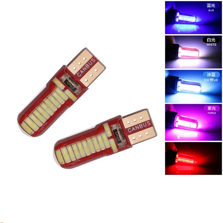 

Manufacturers Direct Selling T10 4014 24smd Decoding Epoxy Width Lamp Highlight cha pao LED Small Light License Plate Light
