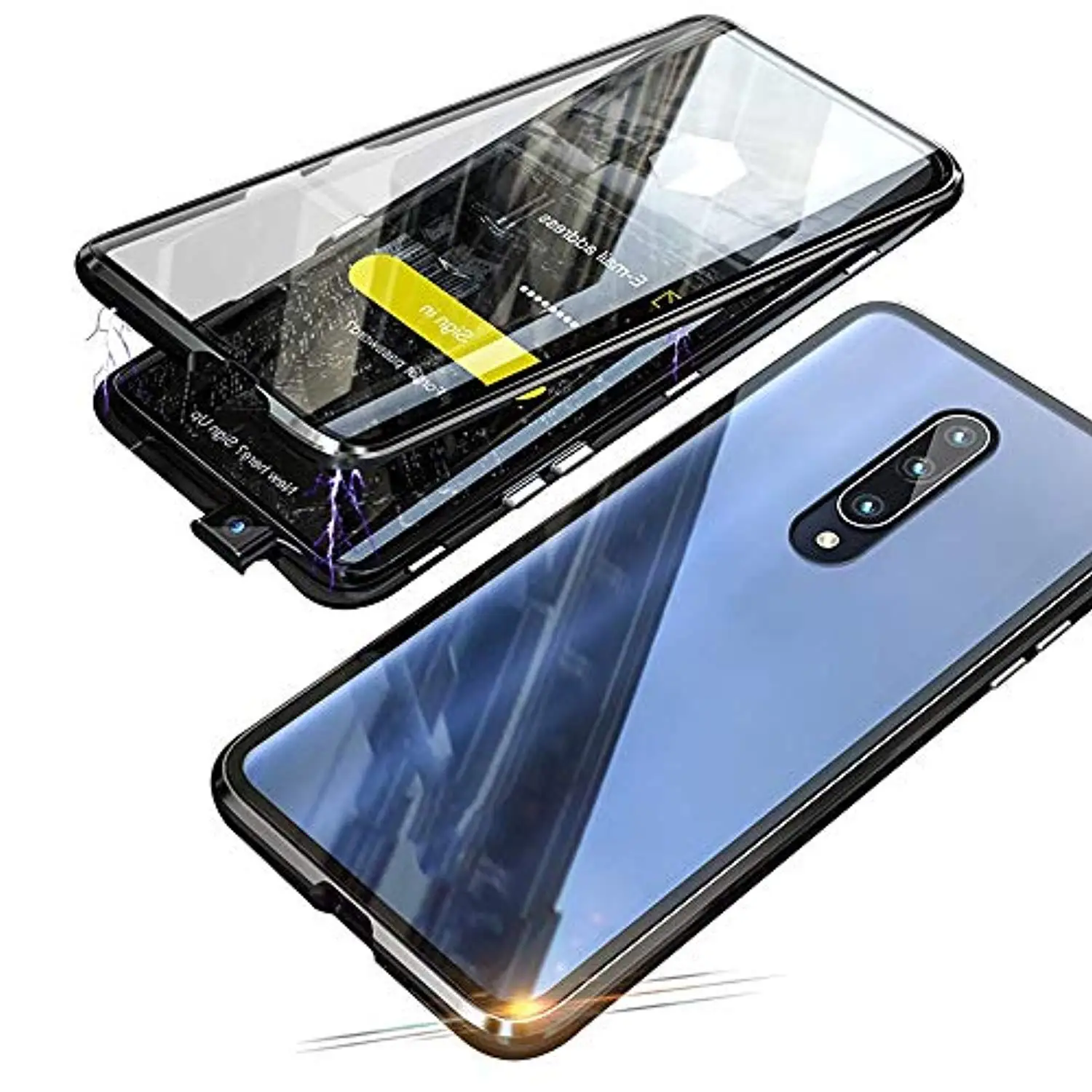 360 Alunimum бампер передний+ задний Магнитный Полный стеклянный чехол для Xiaomi Mi 9 T/9 T Pro 9 RedMi Note 8 Pro K20 чехол металлический чехол для телефона - Цвет: Black