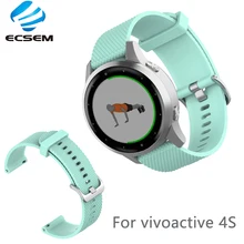 テクスチャガーミン用 vivoactive 4 s smart watch アクセサリーバンド交換ソフトシリコンブレスレットリストバンド(China)