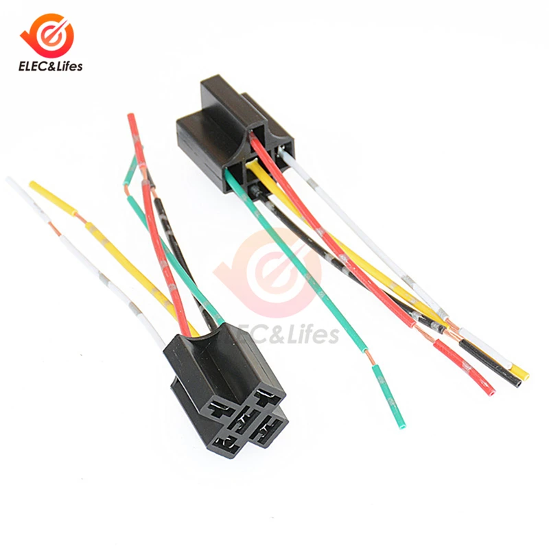 5 Stks/partij Automotive Relais Socket Auto Relais Connector Relais Socket Plug Voor 12V 24V 4Pin 5Pin Auto Relais