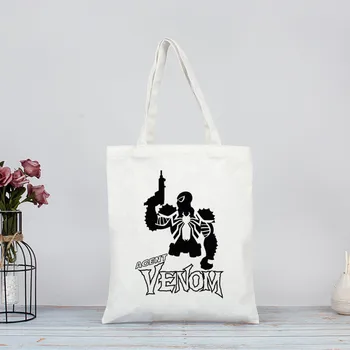 

Venom Spiderman Marvel Simple Women Package Elegant Canvas Bag Handbags Shoulder Bags Casual Shopping Girls Handbag