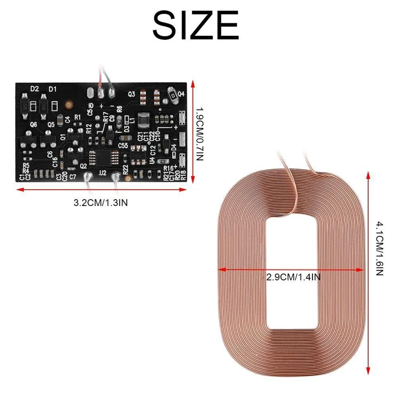 VEEAII Qi Standard Wireless Charging DIY Coil Receiver Module Circuit Board Wireless Charging Coil for iPhone SmartPhone 4.9 (67 votes) Store: qi charger Store US $3.68