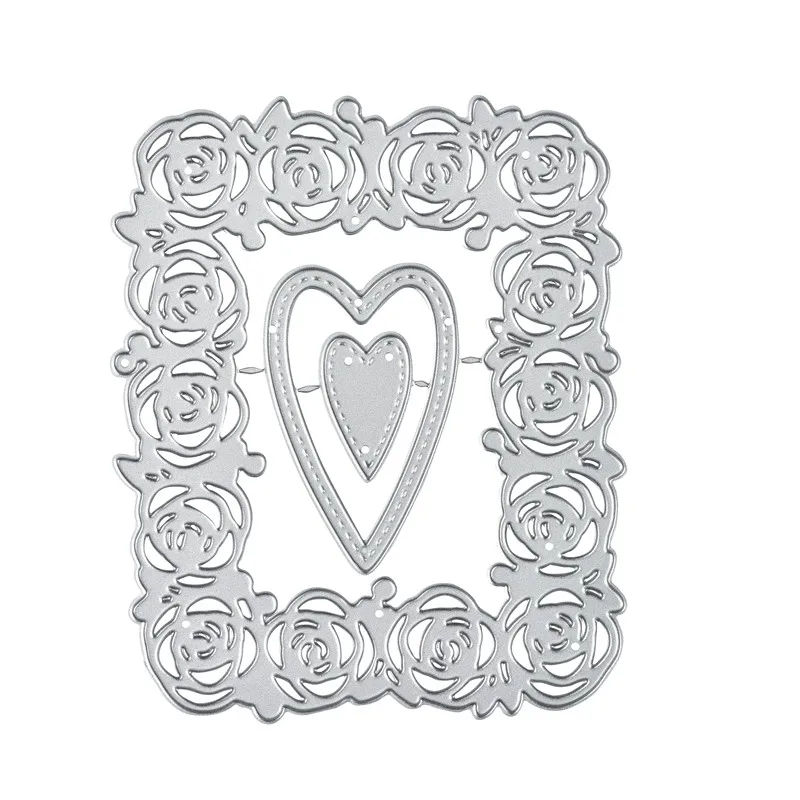 DiyArts Flower Frame Dies Heart Metal Cutting Dies New for Dies Scrapbooking Embossing Stencil Die Cut Christmas Dies